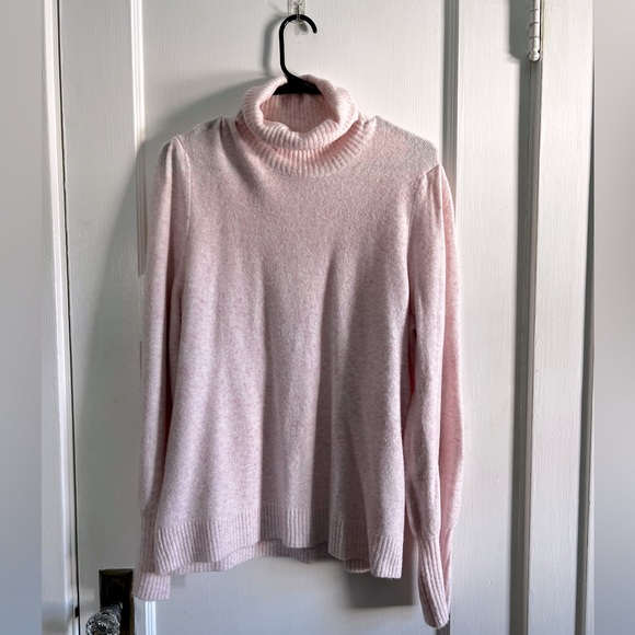JCrew Factory Puff Sleeve Turtleneck Sweater - Picture 1 of 4